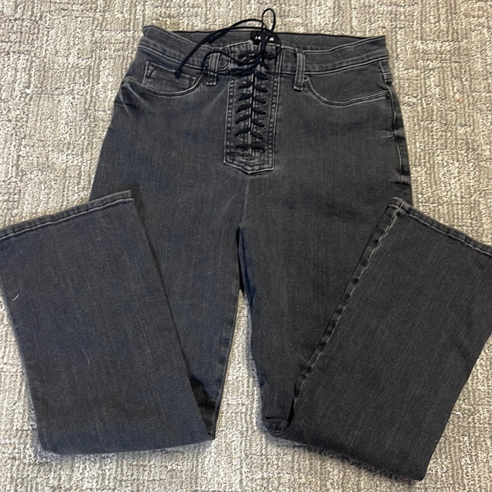 HUDSoN lace up crop skinny jeans